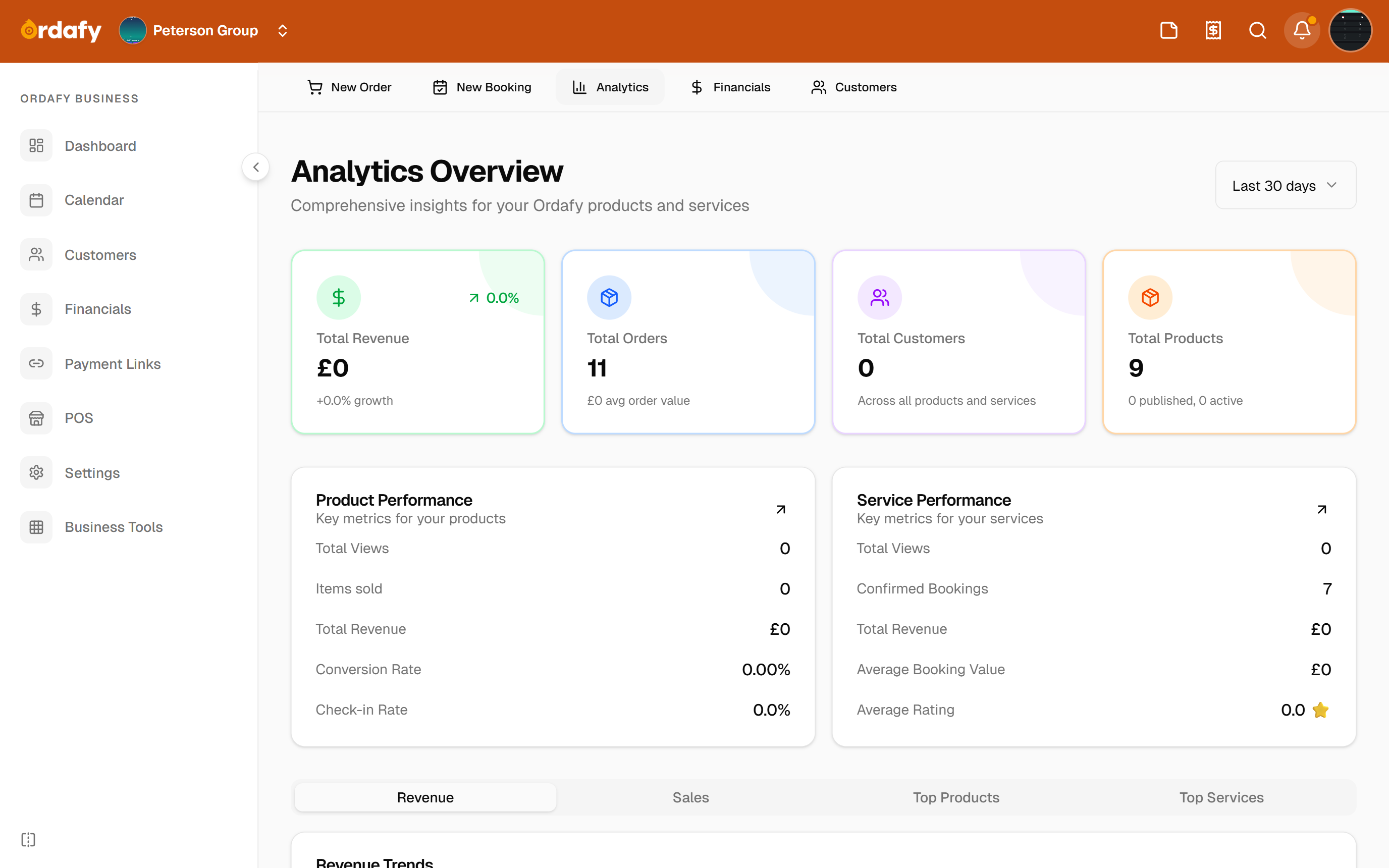 Ordafy Business analytics